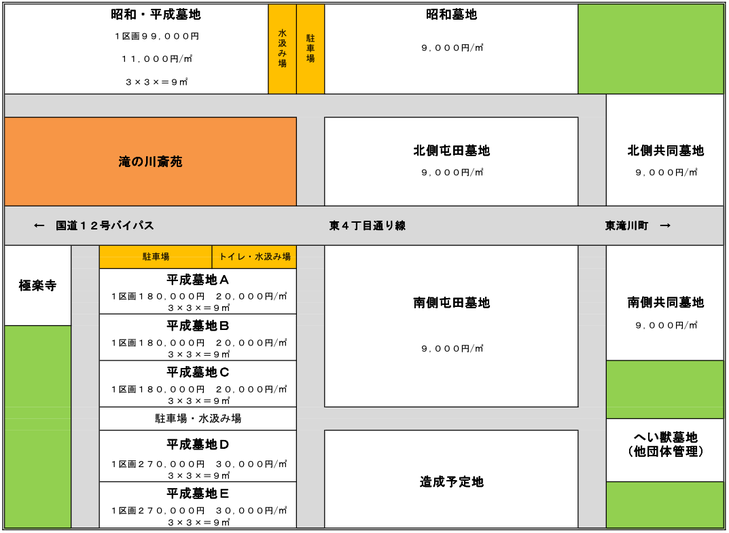 料金表地図の画像