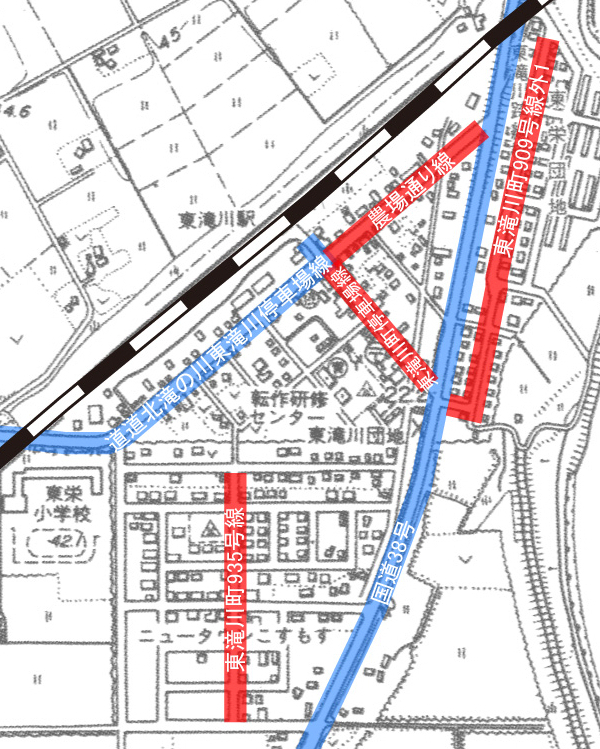 東滝川市街地地区の 画像