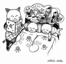 寝る前の　絵本は夢の　道しるべの画像