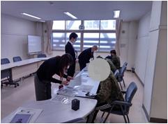 滝川駐屯地内の会場で行われた出張申請