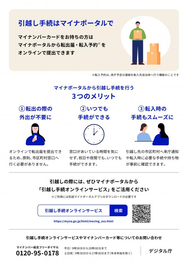 「マイナポータルを利用した転出届について」イメージ