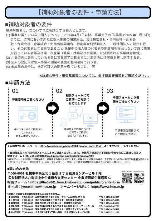地域課題解決型企業支援事業チラシ２