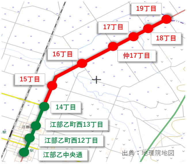 乗降停留所（地図）