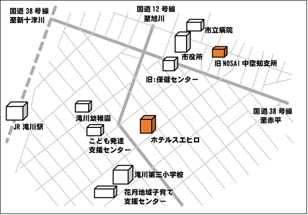 仮移転先位置図